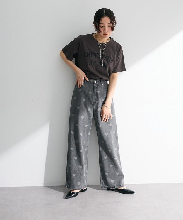 Green Parks 汗染み防止カレッジロゴボックスＴシャツ Charcoal Gray