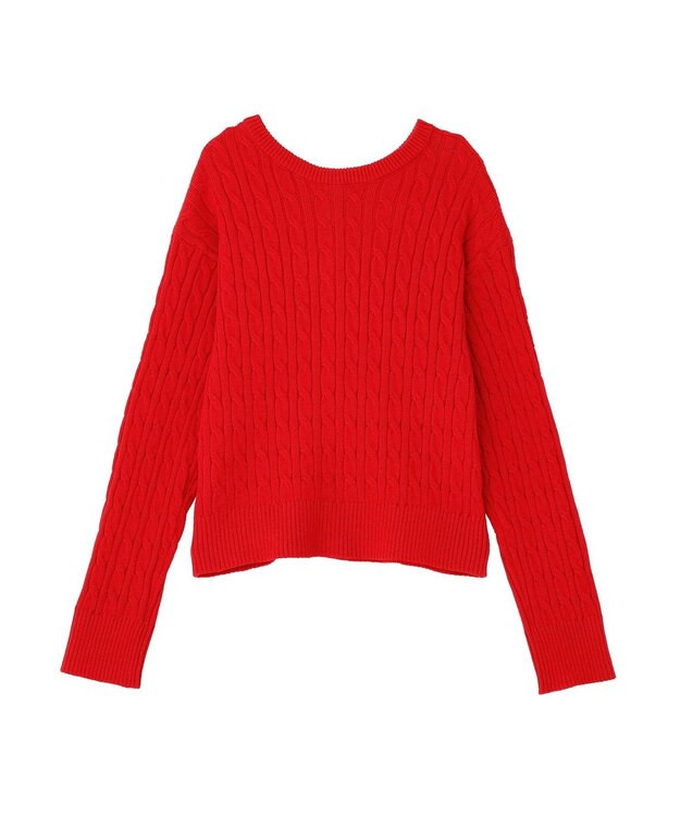 AMERICAN HOLIC ケーブルニットカーディガン Red