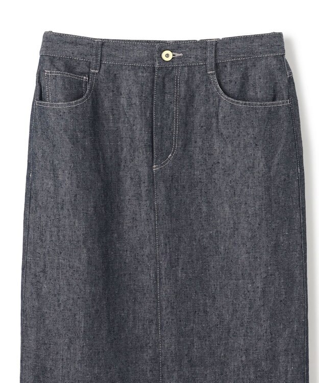 BEIGE， 【洗える】CUPHEA / Iラインロングスカート Indigo