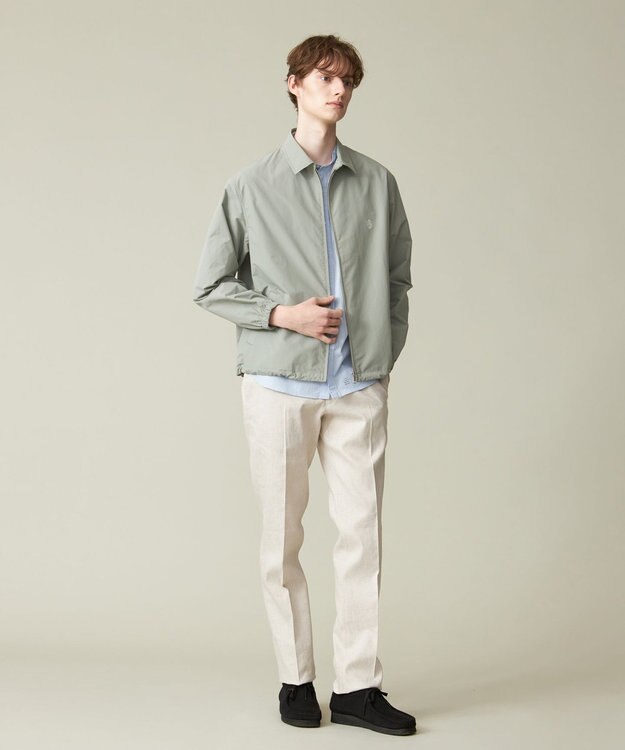 J.PRESS MEN 【撥水】ジップアップ コーチブルゾン ライトグレー系