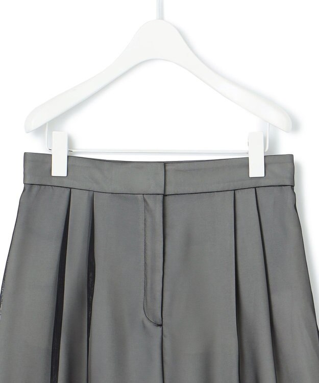 ICB L 【洗える】 シアーレイヤードパンツ ブラック系