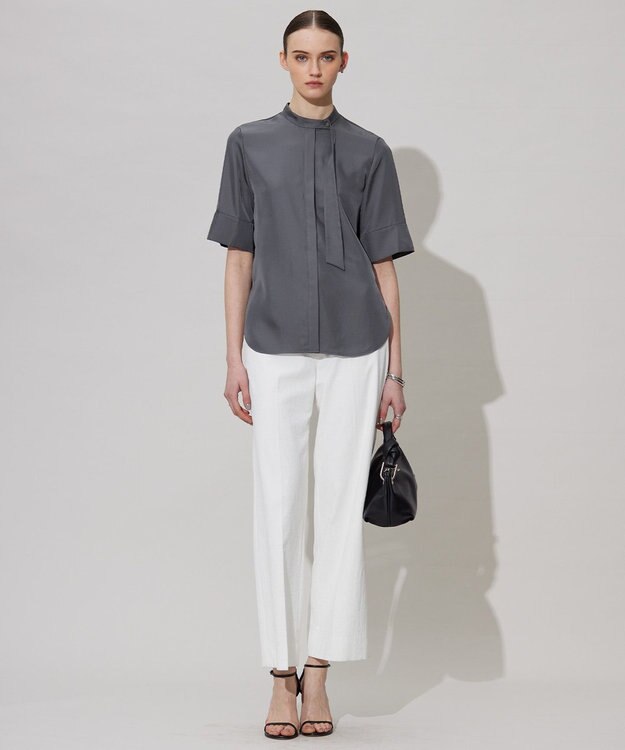 ICB 【接触冷感・UVカット・透け防止・吸水速乾・洗える】 シェルタリングドライオックス ワイドパンツ オフホワイト系