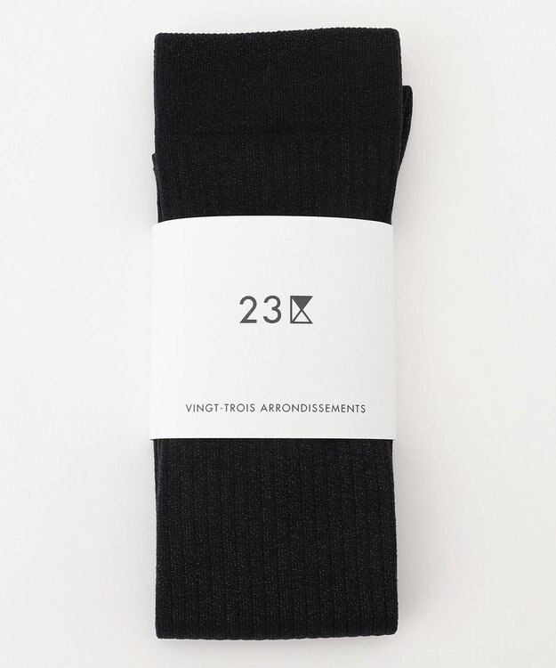 23区 ラメ ロングソックス ブラック系