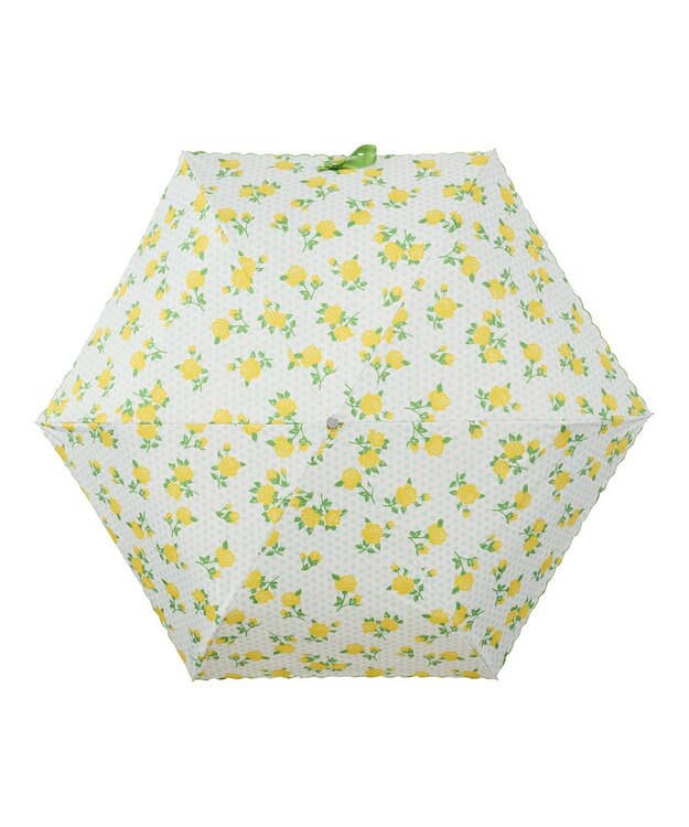 MOONBAT アデリアレトロ×estaa 晴雨兼用日傘 折りたたみ傘 マスカレード UV 一級遮光 イエロー