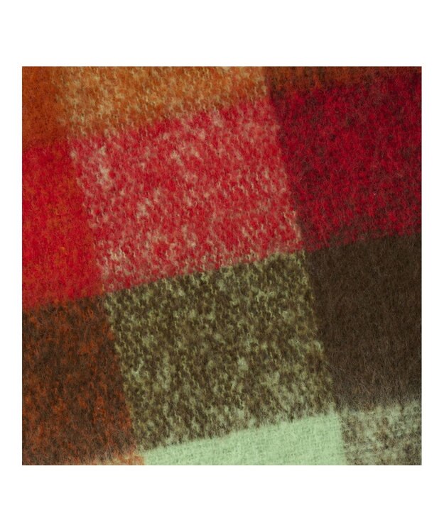 MOONBAT estaa ボリュームマフラー カラーブロック／手洗い可 オレンジ