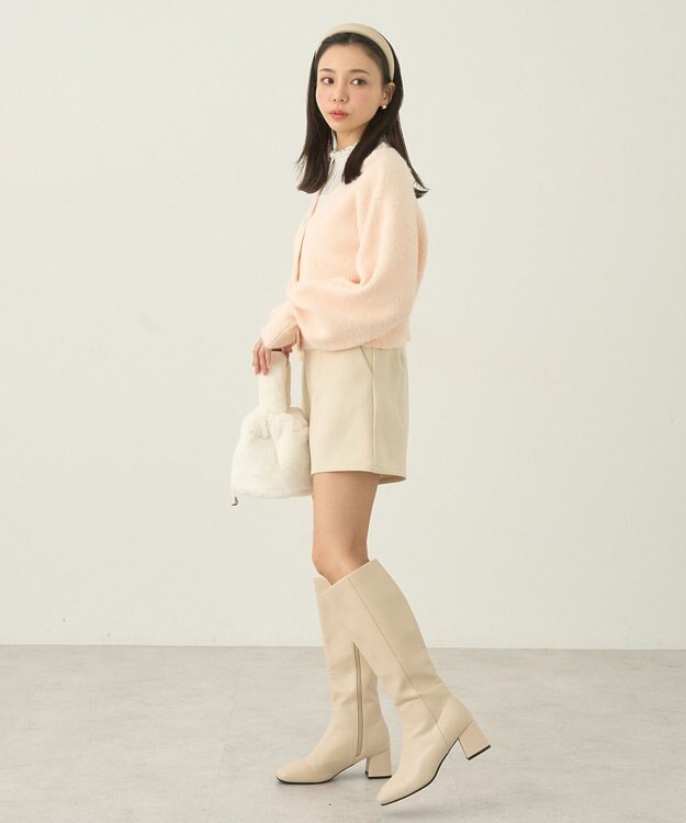 earth music&ecology アソートキラキラボタンカーディガン Pink