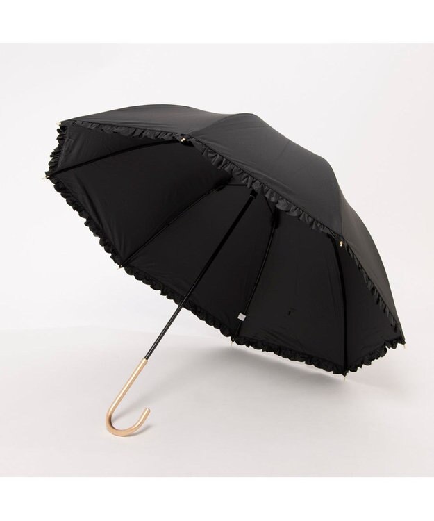 UNBILLION カシュネ cachenez / PUヒートカットフリルバルーンショートパラソル ブラック
