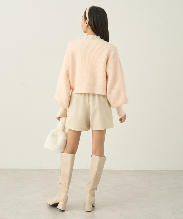 earth music&ecology アソートキラキラボタンカーディガン Pink