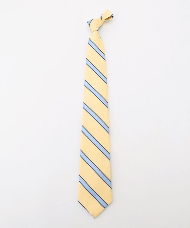 J.PRESS MEN 【LINEN MIX COLLECTION】 レジメンタル ネクタイ イエロー系1