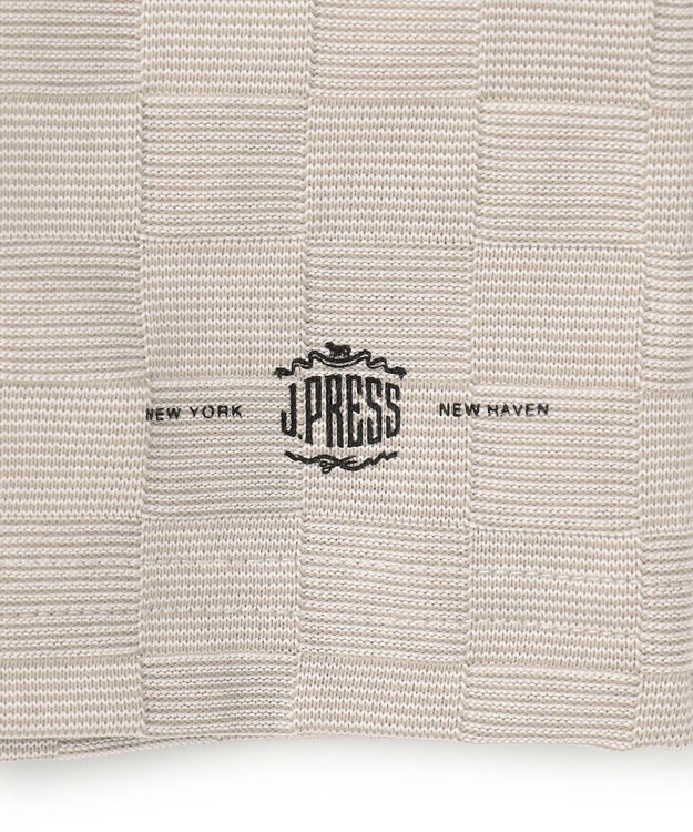 J.PRESS MEN ジャケットインの最適解【接触冷感 / 吸水速乾】【J.PRESS PREMIUM JERSEY】アーガイルリンクス Tシャツ グレー系