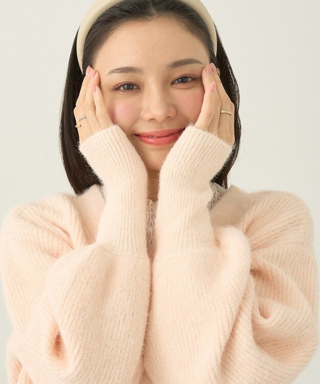 earth music&ecology アソートキラキラボタンカーディガン Pink