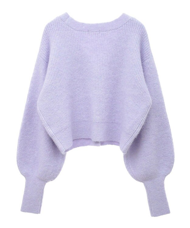 earth music&ecology アソートキラキラボタンカーディガン Purple