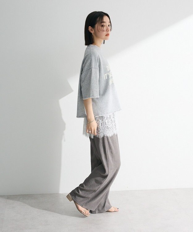 Green Parks レースレイヤード付け裾 Off White