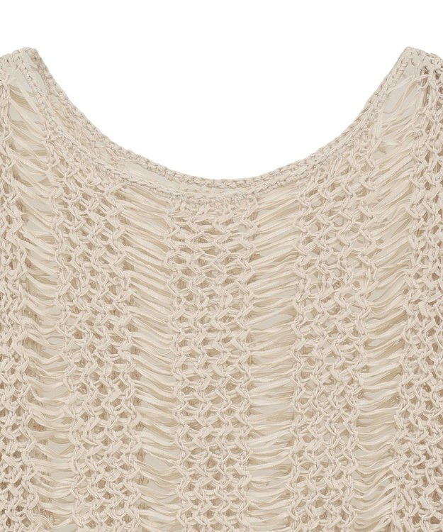 YECCA VECCA 【archive】テープヤーン袖レースプルオーバー Beige