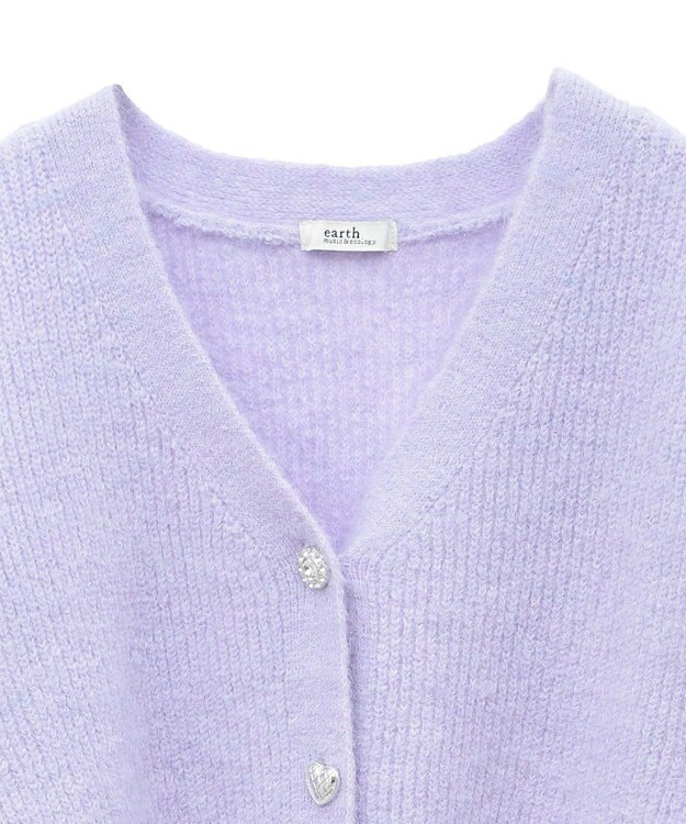 earth music&ecology アソートキラキラボタンカーディガン Purple