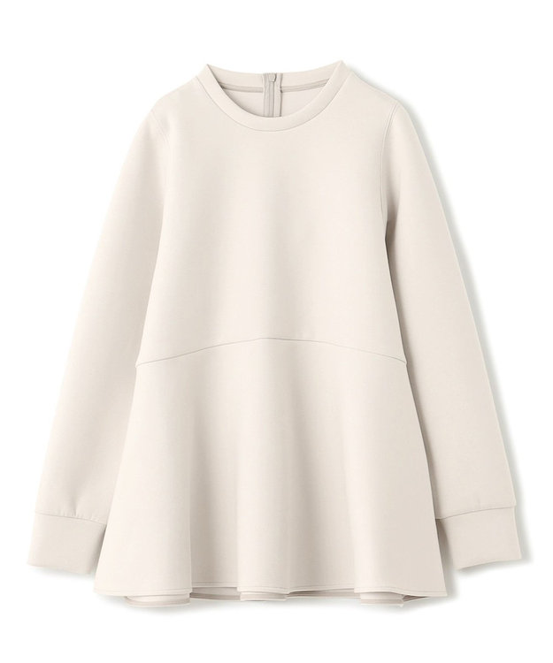 UNFILO BEAUTY FORM JERSEY ペプラム トップス グレージュ