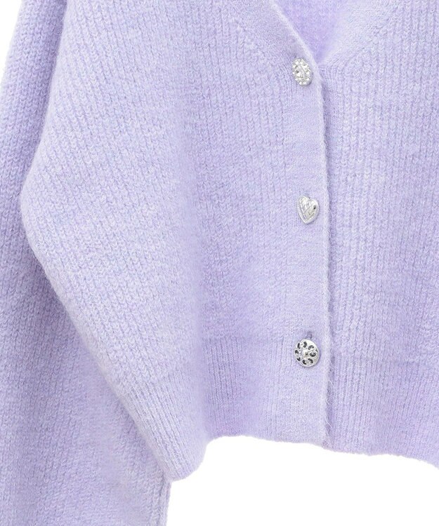 earth music&ecology アソートキラキラボタンカーディガン Purple