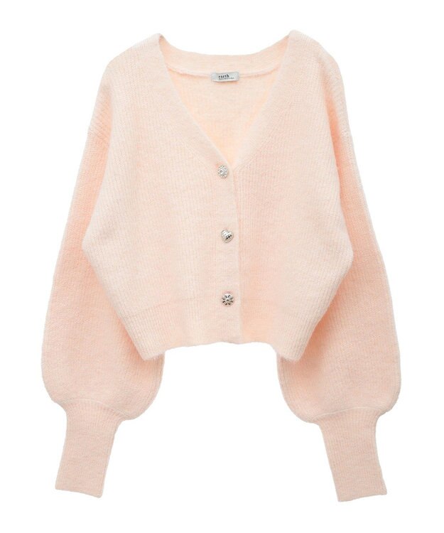 earth music&ecology アソートキラキラボタンカーディガン Pink