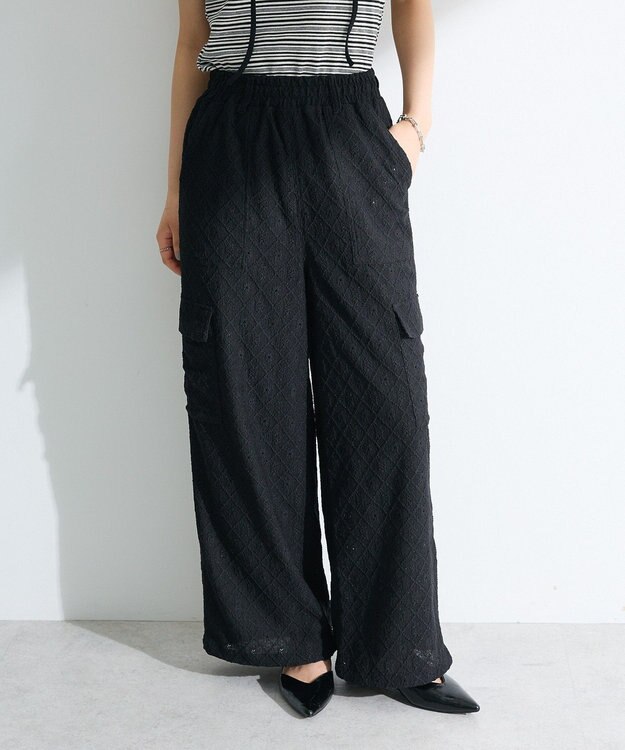 Green Parks ・ＳＵＧＡＲ　ＳＰＯＯＮ　カットレースカーゴパンツ Off White