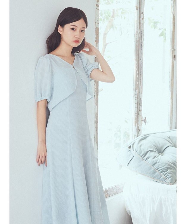 earth music&ecology ＳＥＴ２点パフスリーブブラウス＋キャミワンピース Mint