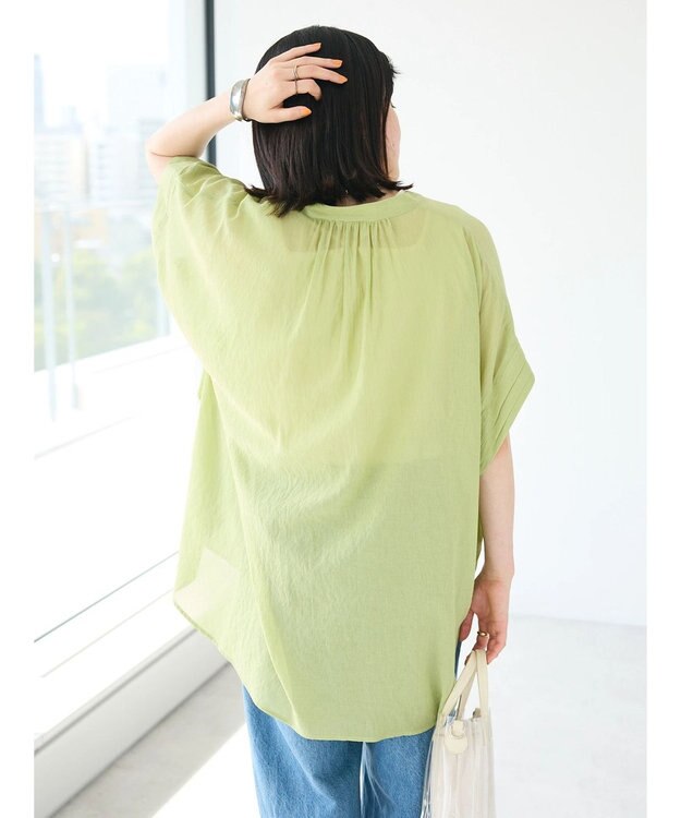 CRAFT STANDARD BOUTIQUE ヴィンテージボイルミルフィーユチュニック Lime Green