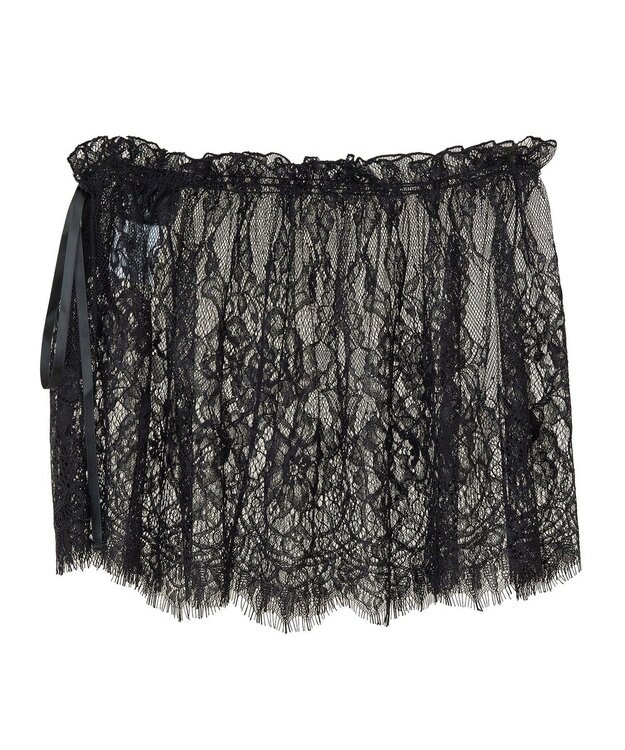 Green Parks レースレイヤード付け裾 Off White