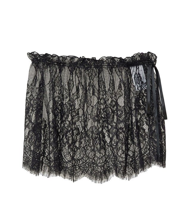 Green Parks レースレイヤード付け裾 Off White