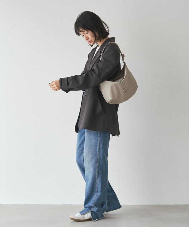 russet 【2025AW新作】クラウズナイロン ラウンド2WAYショルダーバッグ(CE-1621) Gray