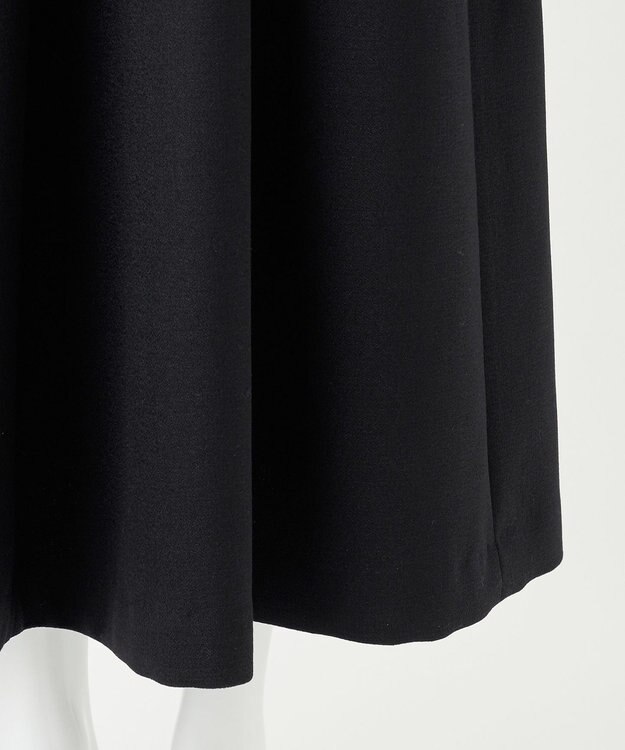 23区 S 【エステータ】ウールダブルジョーゼット ドレス ブラック系