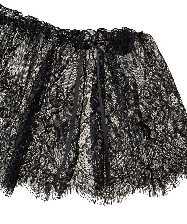 Green Parks レースレイヤード付け裾 Off White