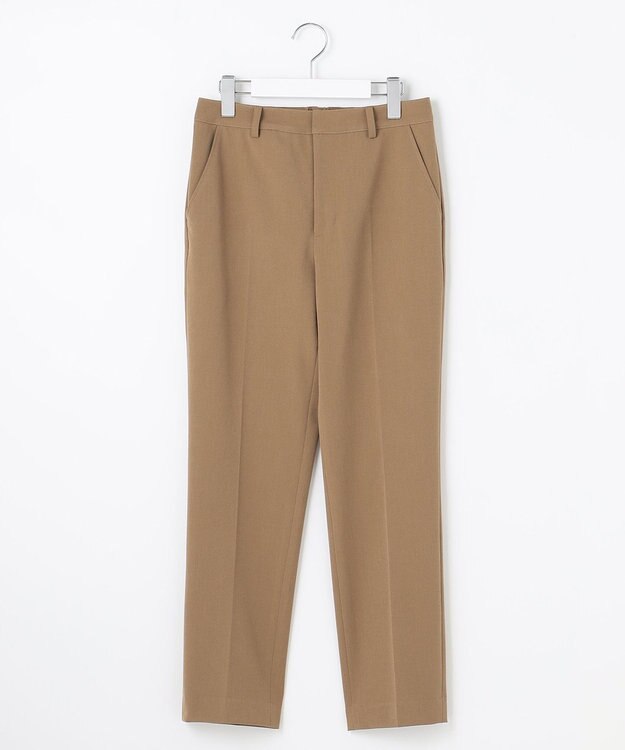 J.PRESS LADIES 【洗える】アルガンシルク テーパード パンツ キャメル系