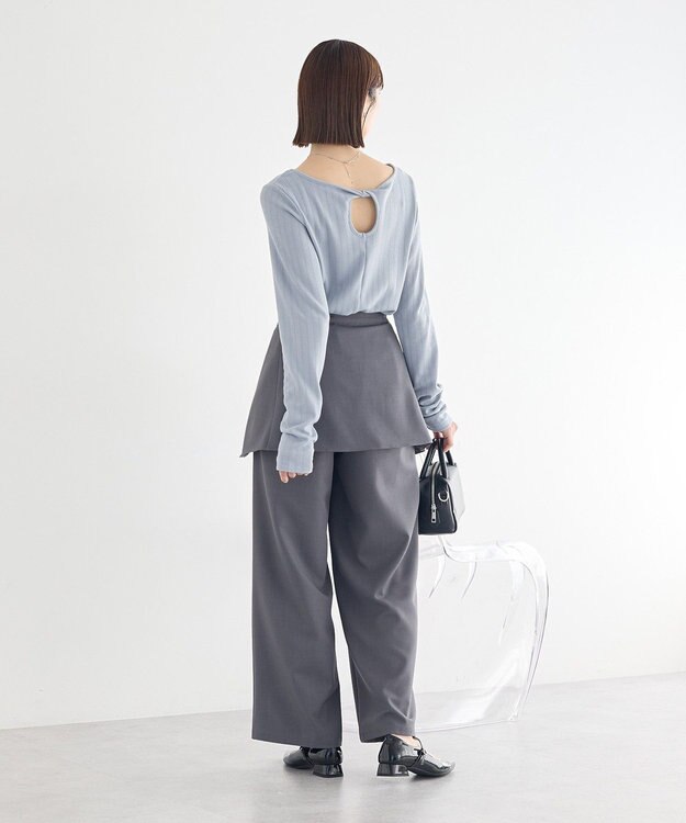 earth music&ecology 【前後2WAY】ツイストカットアウトプルオーバー Sax