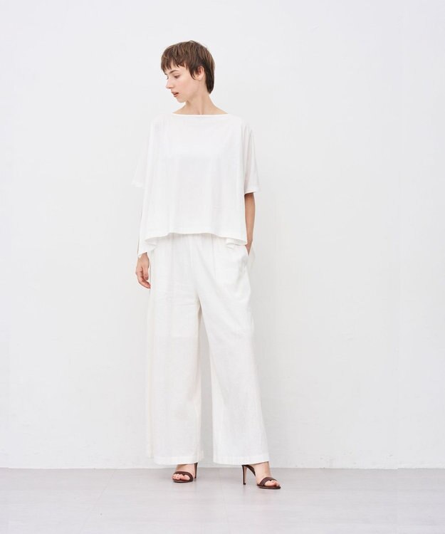 uncrave プレミアムジャージー ポンチョトップス ホワイト