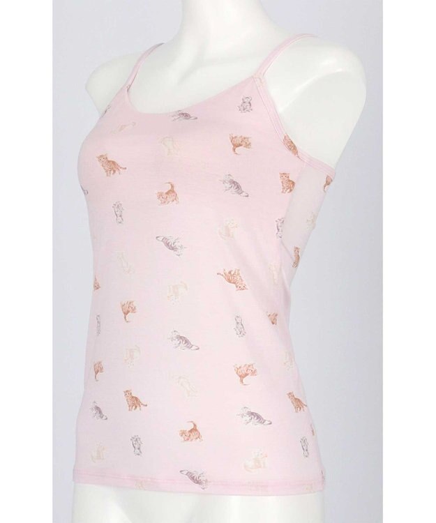 une nana cool 猫プリント カップ付きキャミソール RP