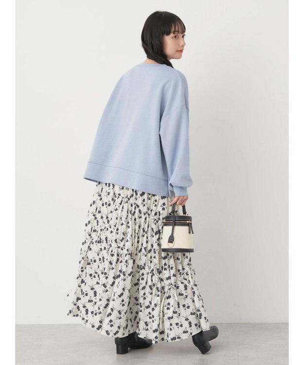 earth music&ecology サイドボタンダンボールプルオーバー Sax