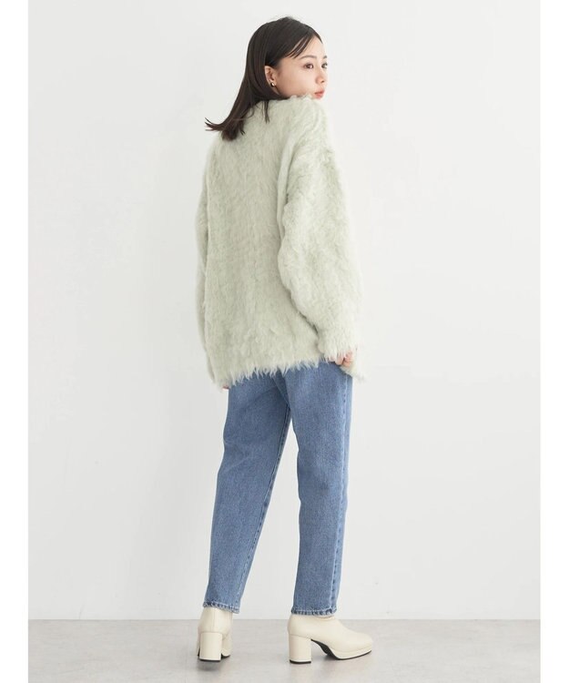 earth music&ecology 起毛リボンニットカーディガン Mint