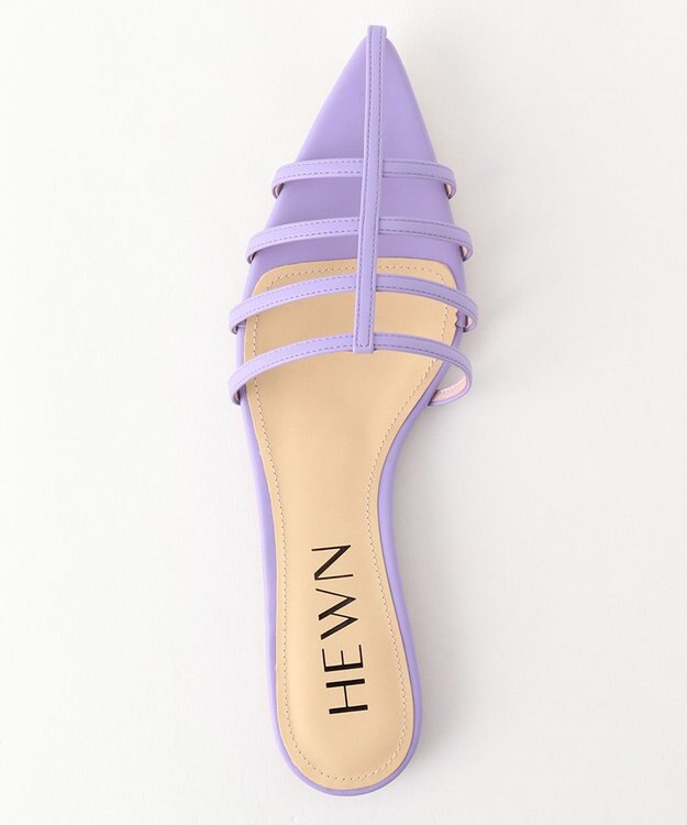 23区 【STORY7月号掲載】HEWN ポインテッドストラップ ミュール ライラック系
