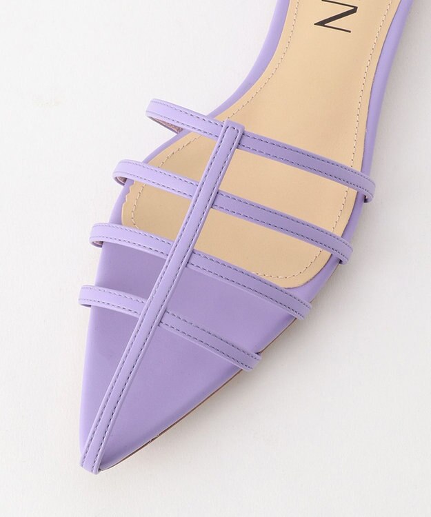 23区 【STORY7月号掲載】HEWN ポインテッドストラップ ミュール ライラック系