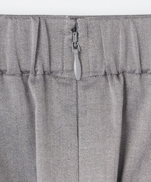 23区 【洗える/セットアップ対応】グロッシーコットンシャンブレー タイトスカート ライトグレー系