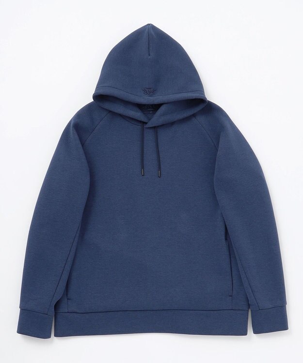 JOSEPH ABBOUD MOUNTAIN 【軽量/ソフト/イージーケア】ソフトダンボール ニット パーカー ネイビー系