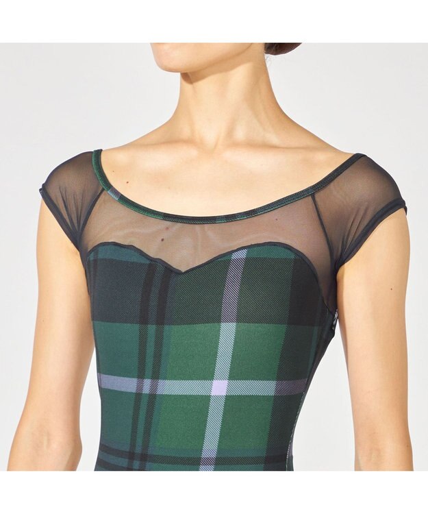 Chacott フレンチスリーブレオタード コバルトブループリント