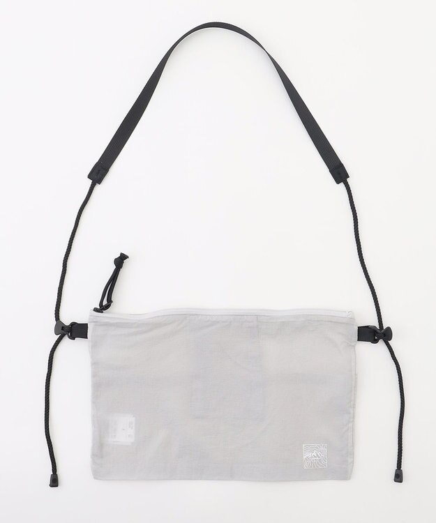 JOSEPH ABBOUD MOUNTAIN 【軽量/ECO撥水/小さくたためる】ナイロンフライリップサコッシュ ライトグレー系