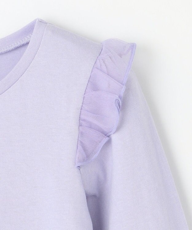 ANY KIDS 裾チュール 長袖 Tシャツ ラベンダー