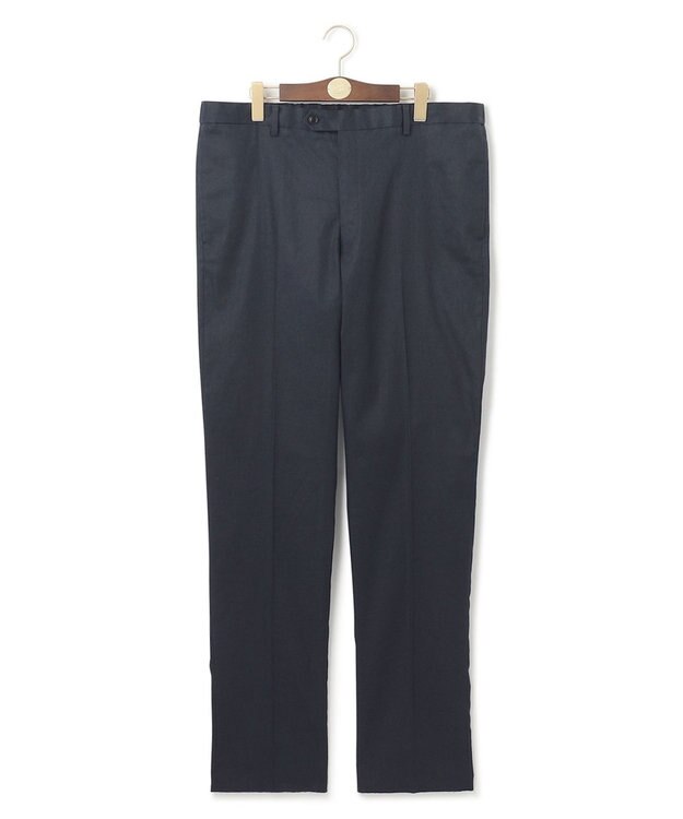 J.PRESS MEN 【KING SIZE】【ウォッシャブル可】コンフォートストレッチリネン スラックス ネイビー系
