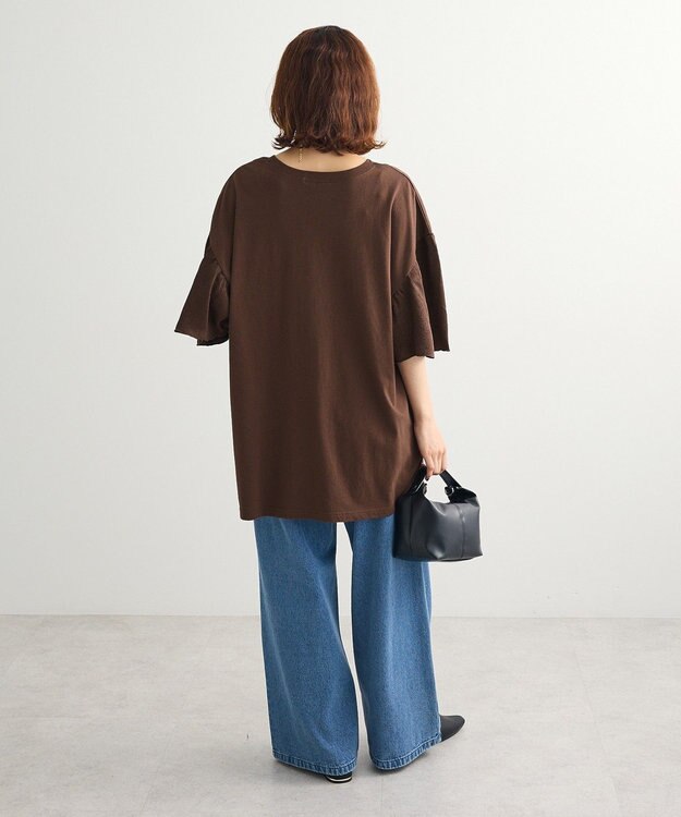 Green Parks 袖サテンドッキングチュニック Brown