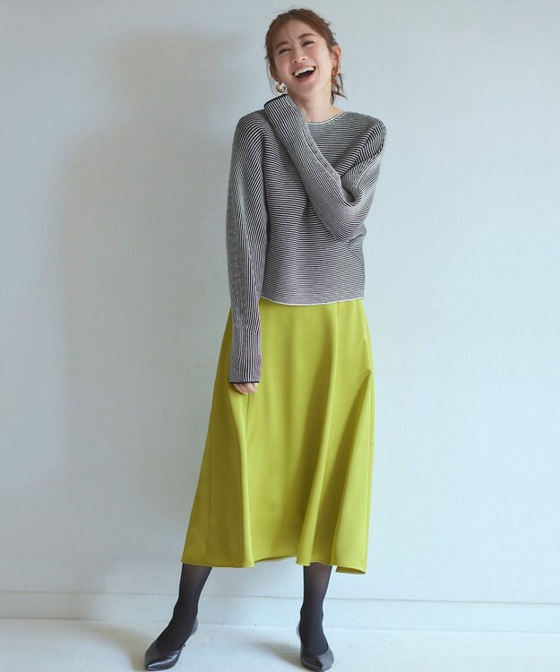 ICB 【洗える】 ヴィンテージヘビーサテン スカート ペア―系