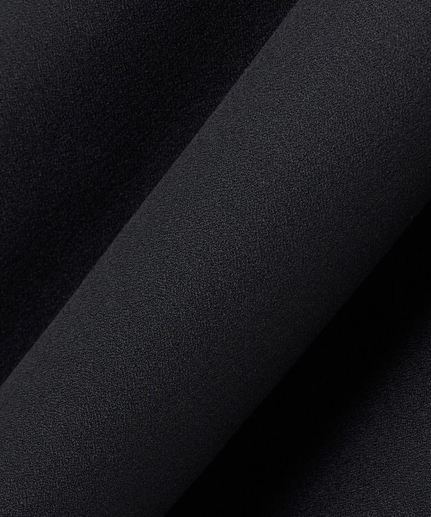 23区 S 【エステータ】ウールダブルジョーゼット ドレス ブラック系