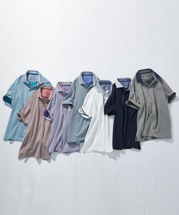 JOSEPH ABBOUD 【カラー豊富】人気！オーガニックコットン使用 ダディポロシャツ ホワイト系