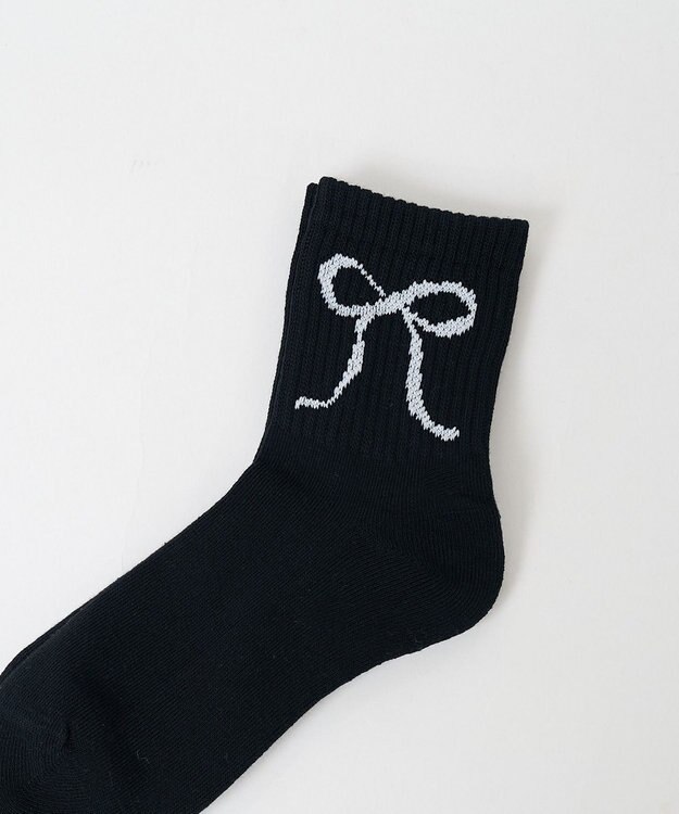 WEGO 底パイルデザインソックス（丈14㎝） ブラック