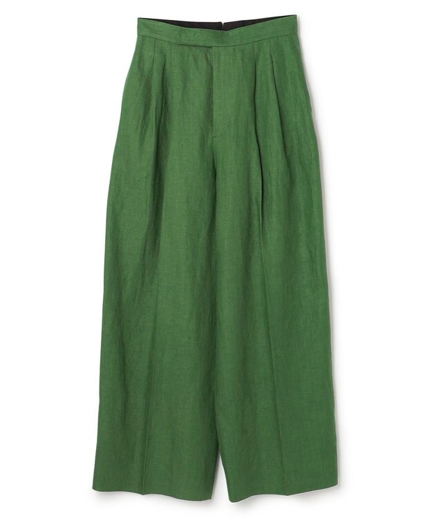 uncrave リネンオックスフォード ワイドパンツ グリーン